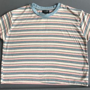 TOPSHOP super soft colorful striped t-shirt